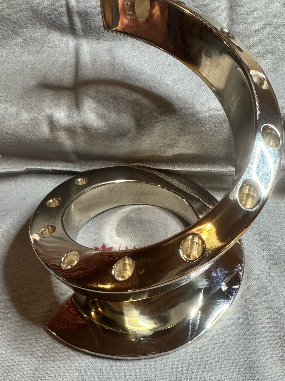 Dansk Metal Spiral Candle Holder - Silver
